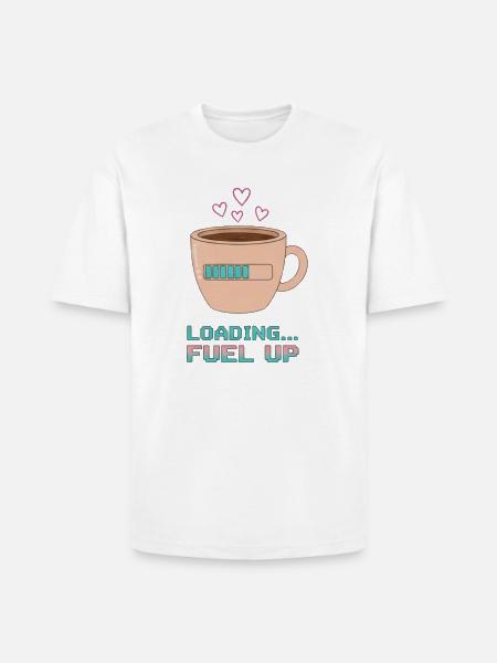 Coffee Loading… - Heavyweight Unisex T-Shirt HAMMER by Gildan - white