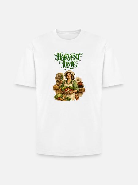 Harvest Time Farmgirl - Heavyweight Unisex T-Shirt HAMMER by Gildan - white