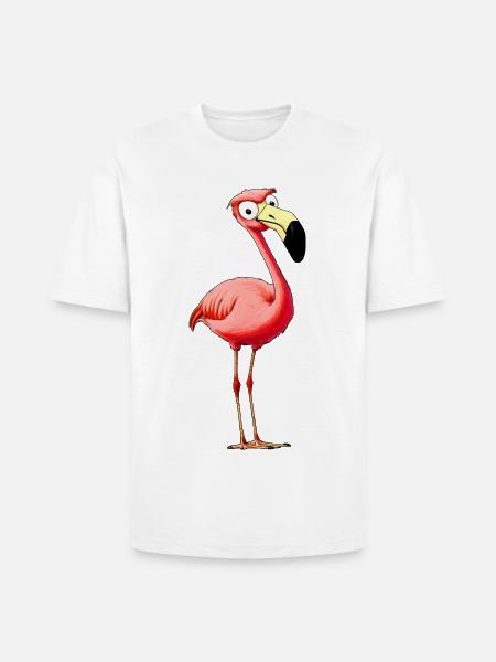 Flamingos Style - Heavyweight Unisex T-Shirt HAMMER by Gildan - white