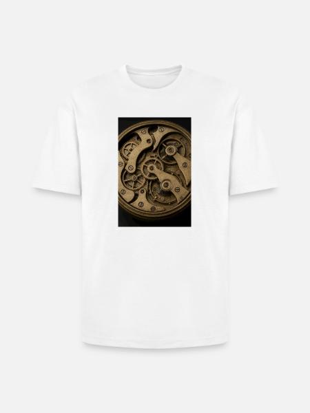 Bronze Clockwork Gears - Heavyweight Unisex T-Shirt HAMMER by Gildan - white