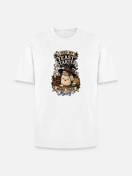 Sourdough Baking Witch Tee - Heavyweight Unisex T-Shirt HAMMER by Gildan - white