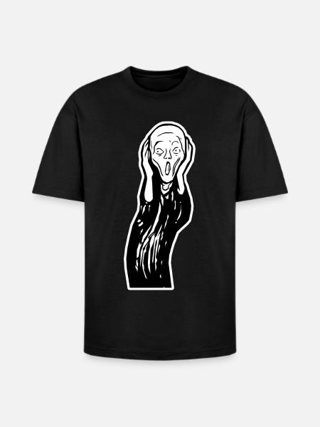 Scream Face - Heavyweight Unisex T-Shirt HAMMER by Gildan - black