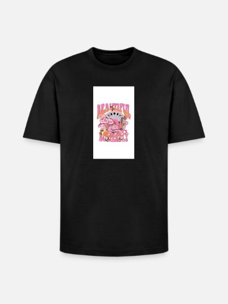 Beautiful Butterfly Bloom - Heavyweight Unisex T-Shirt HAMMER by Gildan - black