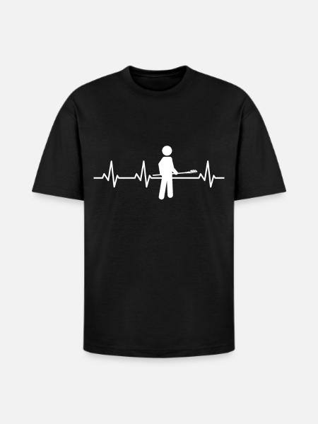 Baking Stickfigures Heartbeat - Heavyweight Unisex T-Shirt HAMMER by Gildan - black