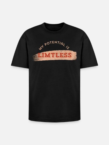 Limitless Potential Typography - Heavyweight Unisex T-Shirt HAMMER by Gildan - black