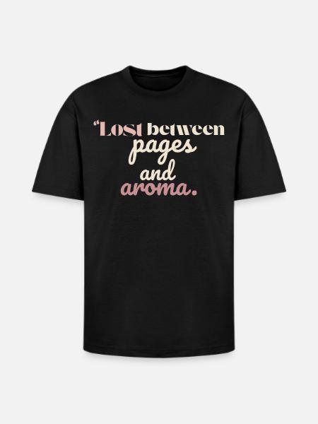 Lost Between Pages and Aroma” - Heavyweight Unisex T-Shirt HAMMER by Gildan - black
