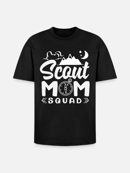 Proud Mother Scout Scouting Mom Squad - Heavyweight Unisex T-Shirt HAMMER by Gildan - black