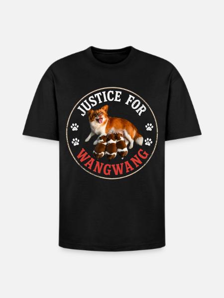 Justice For Wangwang Dog - Heavyweight Unisex T-Shirt HAMMER by Gildan - black