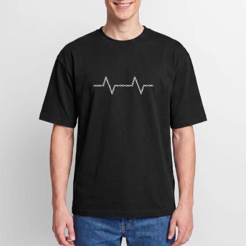 Bike Chain Heartbeat - Heavyweight Unisex T-Shirt HAMMER by Gildan