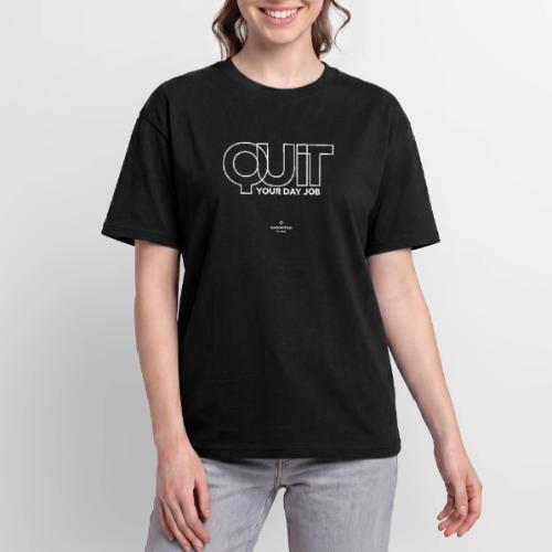 Quit in white - Heavyweight Unisex T-Shirt HAMMER by Gildan