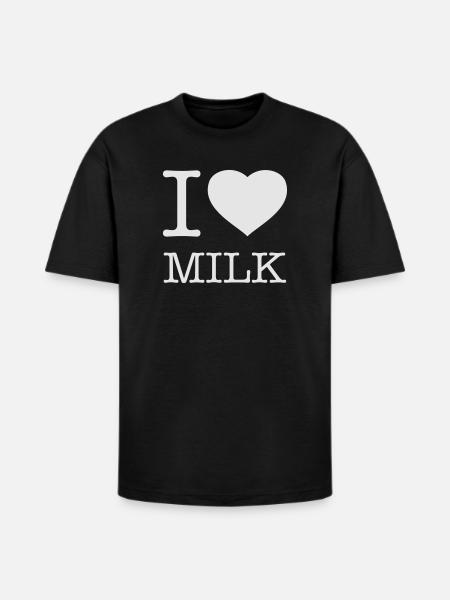 I LOVE MILK - Heavyweight Unisex T-Shirt HAMMER by Gildan - black