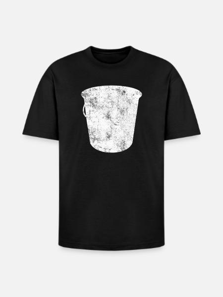 Pail Bucket Container - Heavyweight Unisex T-Shirt HAMMER by Gildan - black
