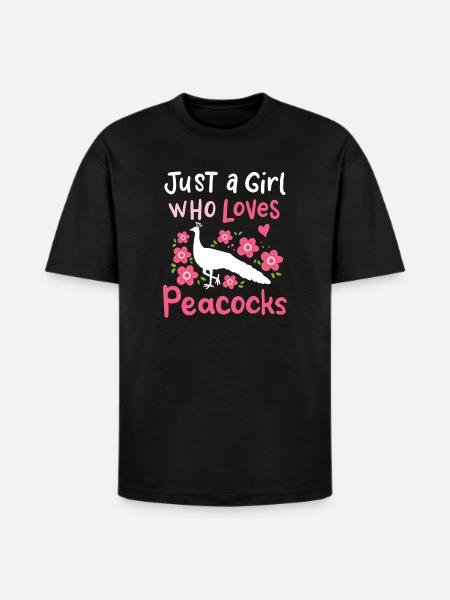 Peacocks Peacock Lover - Heavyweight Unisex T-Shirt HAMMER by Gildan - black