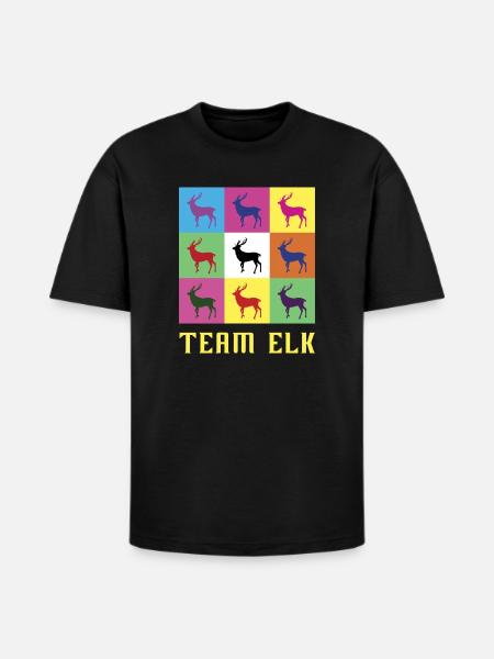 Team Elk - Heavyweight Unisex T-Shirt HAMMER by Gildan - black