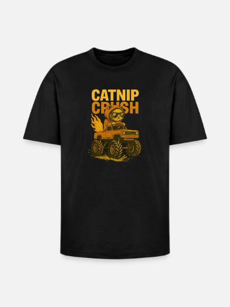 Cool Cat Monstertruck - Heavyweight Unisex T-Shirt HAMMER by Gildan - black