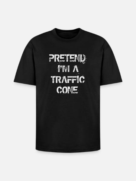 Pretend I'm a Traffic Cone - Heavyweight Unisex T-Shirt HAMMER by Gildan - black