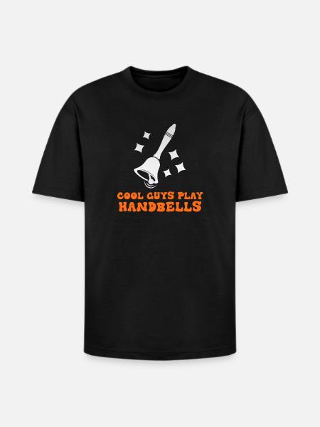 Handbell Anthem in Orange - Heavyweight Unisex T-Shirt HAMMER by Gildan - black