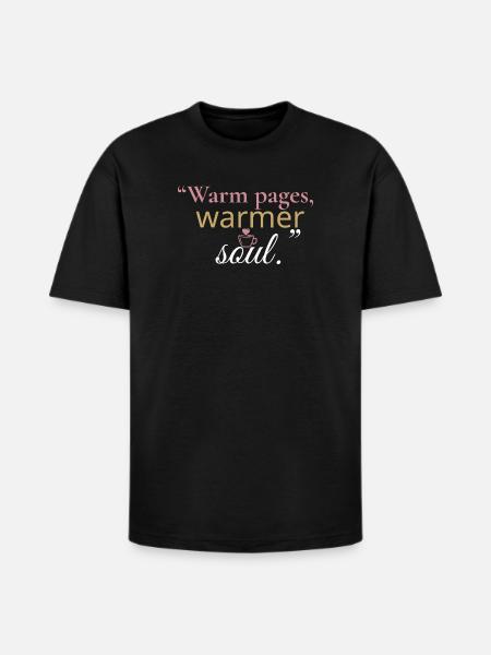 Warm Pages, Warmer Soul - Heavyweight Unisex T-Shirt HAMMER by Gildan - black