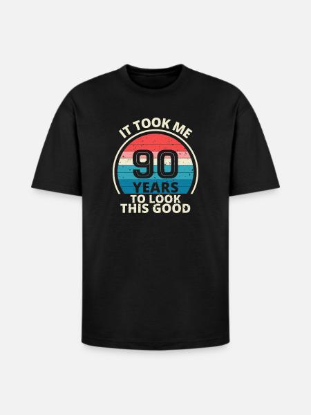 90th Birthday - Heavyweight Unisex T-Shirt HAMMER by Gildan - black