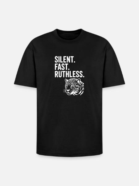 Silent. Fast. Ruthless. - Heavyweight Unisex T-Shirt HAMMER by Gildan - black