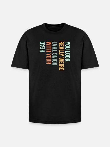 Vertical Gradient Word Art - Heavyweight Unisex T-Shirt HAMMER by Gildan - black