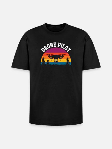 Drone Pilot - Heavyweight Unisex T-Shirt HAMMER by Gildan - black