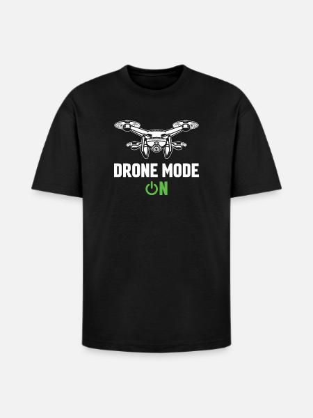 Drone Mode: On - Heavyweight Unisex T-Shirt HAMMER by Gildan - black