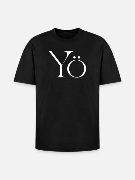 Yö Glyph Monochrome - Heavyweight Unisex T-Shirt HAMMER by Gildan - black