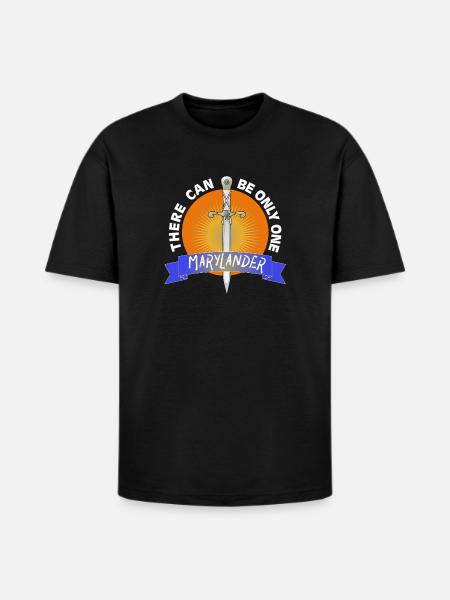 Marylander Sword Emblem Crest - Heavyweight Unisex T-Shirt HAMMER by Gildan - black