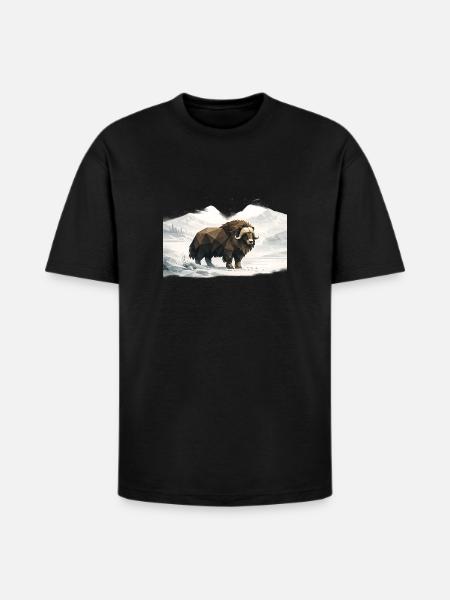 Silent Musk Ox - Heavyweight Unisex T-Shirt HAMMER by Gildan - black