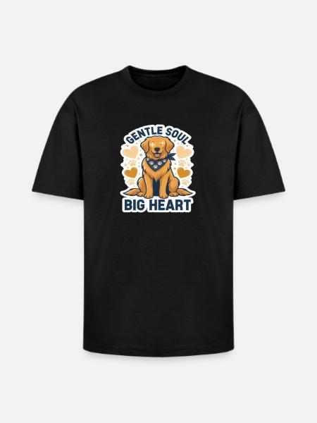 Gentle Soul Big Heart - Heavyweight Unisex T-Shirt HAMMER by Gildan - black