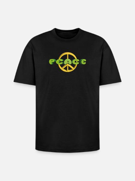 Peace on Earth - Heavyweight Unisex T-Shirt HAMMER by Gildan - black