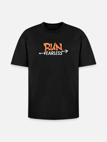 Run Fearless - Heavyweight Unisex T-Shirt HAMMER by Gildan - black