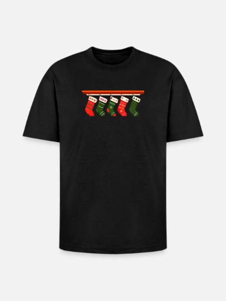 christmas socks t shirt design - Heavyweight Unisex T-Shirt HAMMER by Gildan - black