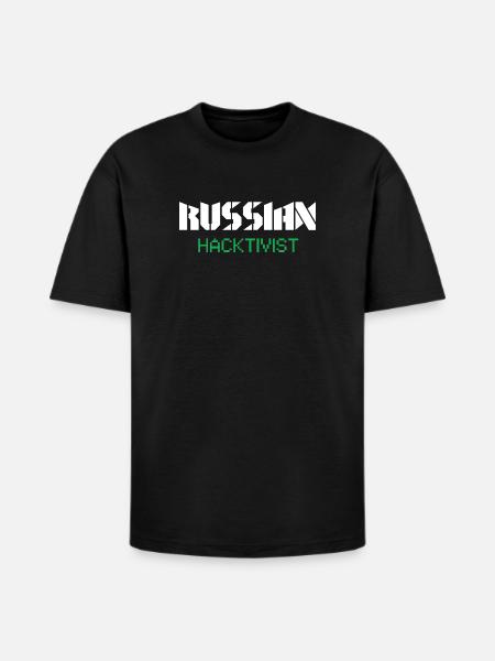 Russian Hacktivist Pixel Design - Heavyweight Unisex T-Shirt HAMMER by Gildan - black