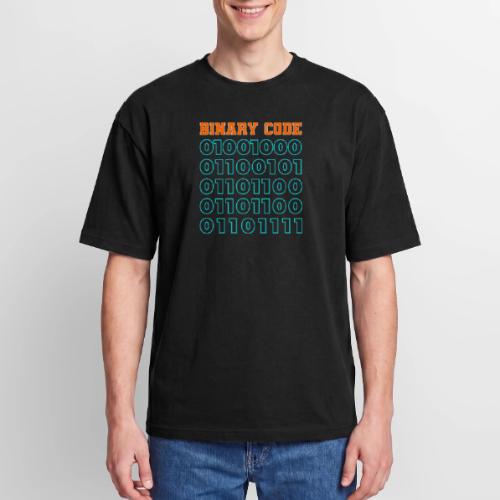 Say Hello in Binary code - Heavyweight Unisex T-Shirt HAMMER by Gildan