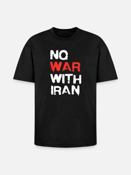 No_War_With_Iran_Peace_Statement - Heavyweight Unisex T-Shirt HAMMER by Gildan - black