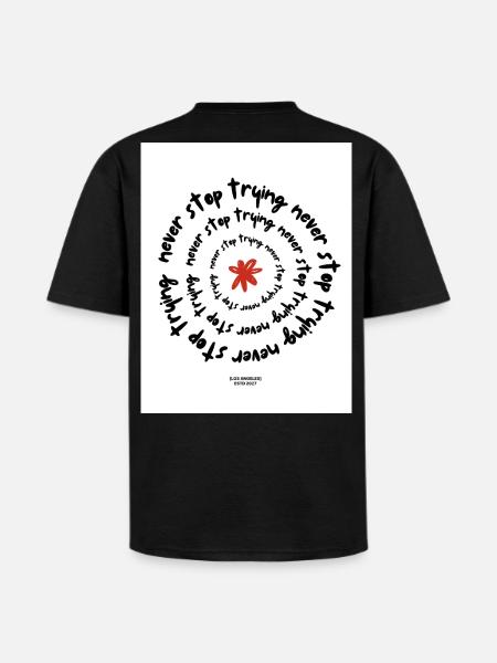 Never Stop Trying - Heavyweight Unisex T-Shirt HAMMER by Gildan - black