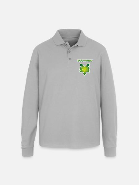 Zoo York Green - Unisex Long Sleeve Pique Polo Shirt - gray