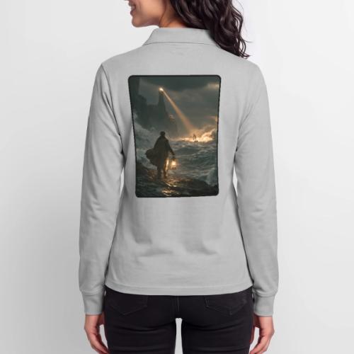 The Lone Lightkeeper's Beacon - Unisex Long Sleeve Pique Polo Shirt