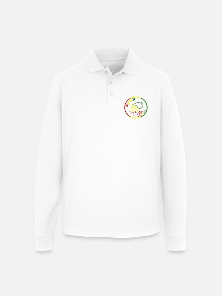 ajax amsterdam - Unisex Long Sleeve Pique Polo Shirt - white