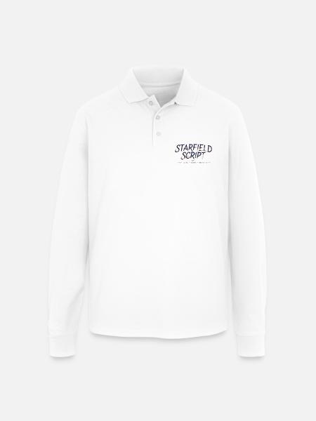 A160_-_Edited_result - Unisex Long Sleeve Pique Polo Shirt - white