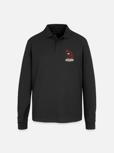 Called to Be Different - Unisex Long Sleeve Pique Polo Shirt - black