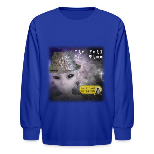 Tin Foil Hat Time (Space) - Kids' Long Sleeve T-Shirt