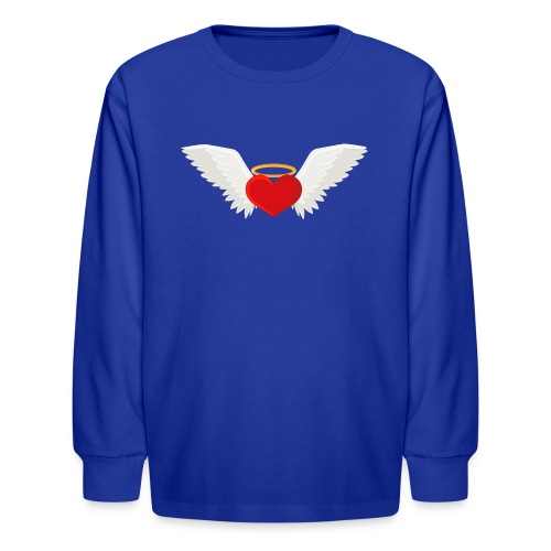 Winged heart - Angel wings - Guardian Angel - Kids' Long Sleeve T-Shirt
