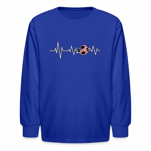 EKG Soccer USA Ensign Cardiologist Goalkeeper. - Kids' Long Sleeve T-Shirt