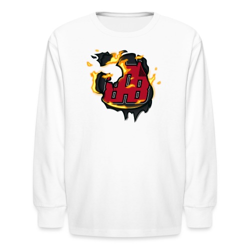BAB Logo on FIRE! - Kids' Long Sleeve T-Shirt