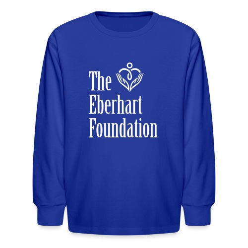 The Eberhart Foundation square logo white - Kids' Long Sleeve T-Shirt