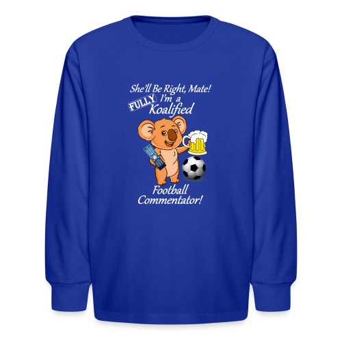 Football Commentator White for Dark Clothes - Kids' Long Sleeve T-Shirt