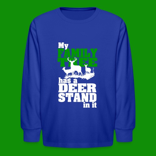 Deer Stand Family Tree - Kids' Long Sleeve T-Shirt